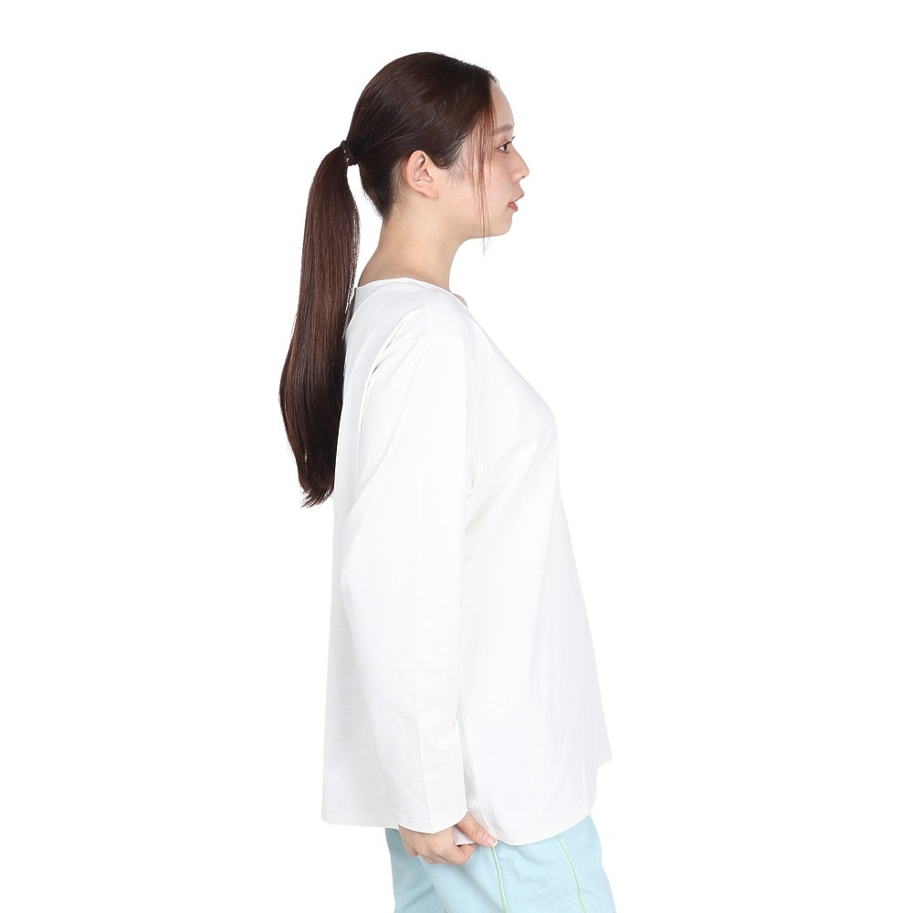 エックスガール（X-gir）（レディース）アスリート ロゴ 長袖Tシャツ 155251013005-WHITE
