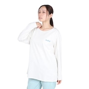 (レディース)アスリート ロゴ 長袖Tシャツ 155251013005-WHITE