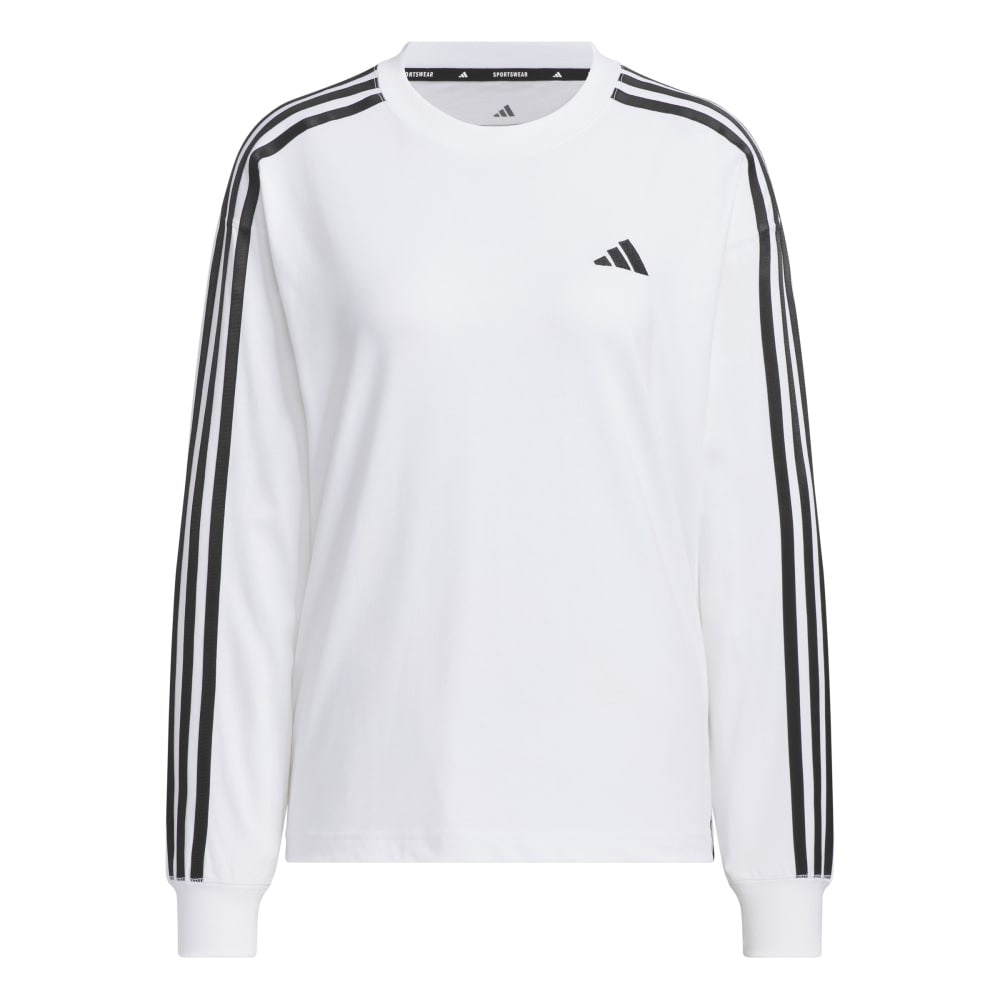 アディダス（adidas）（レディース）エッセンシャルズ プラス スリーストライプス 長袖Tシャツ JUP43-JW4496