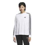 (レディース)エッセンシャルズ プラス スリーストライプス 長袖Tシャツ JUP43-JW4496