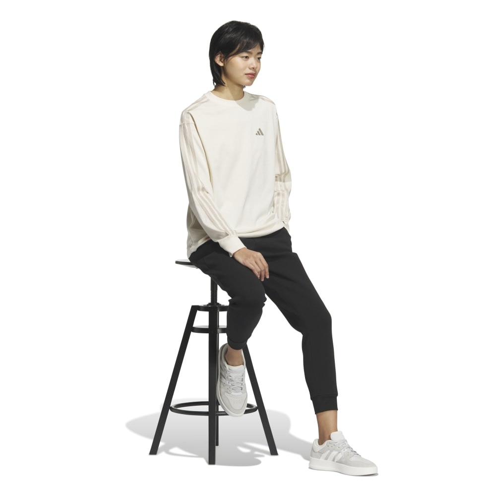 アディダス（adidas）（レディース）エッセンシャルズ プラス スリーストライプス 長袖Tシャツ JUP43-JW4497