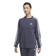 (レディース)エッセンシャルズ プラス スリーストライプス 長袖Tシャツ JUP43-JW4498