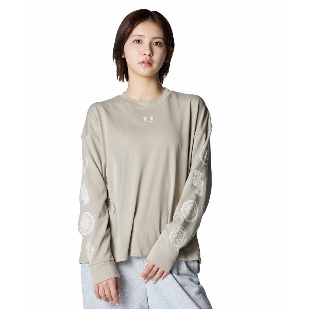 アンダーアーマー（UNDER ARMOUR）（レディース）ヘビーウエイト カレッジ ロングスリーブ Tシャツ 6007462 203