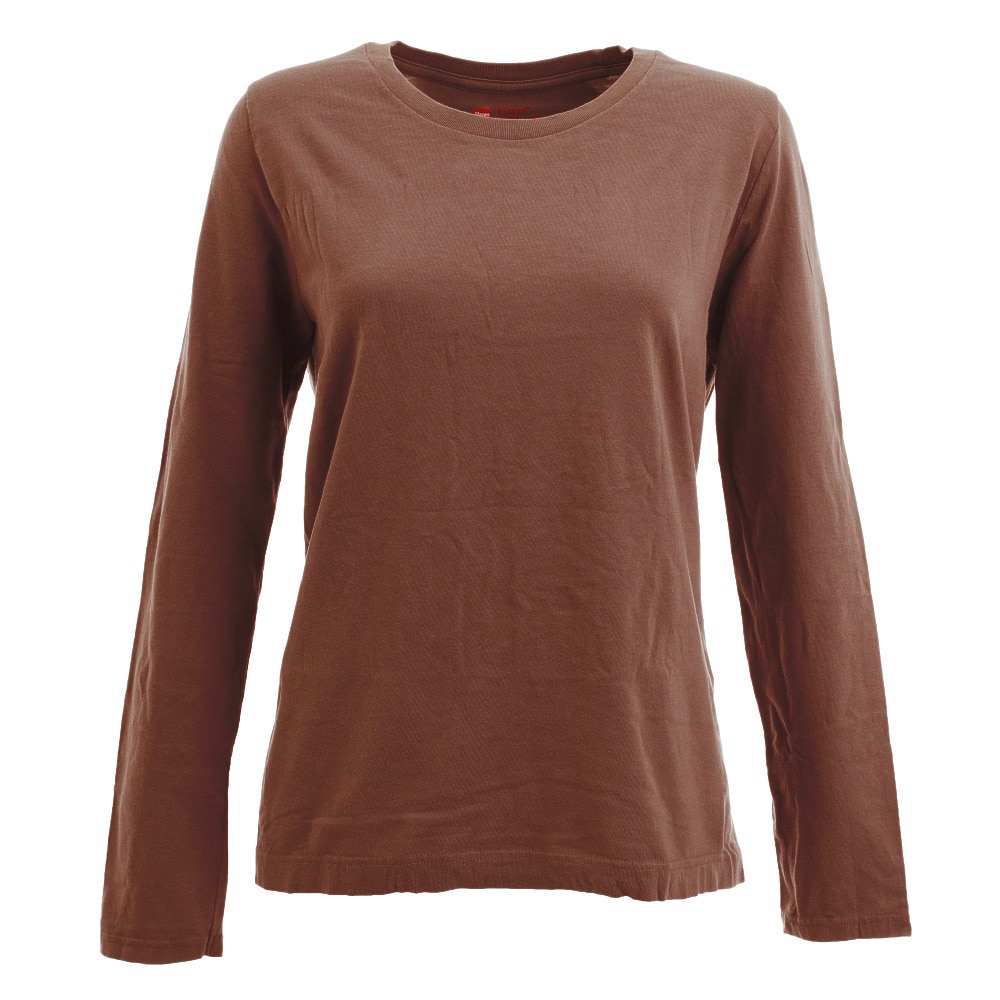 ヘインズ（Hanes）（レディース）Tシャツ レディース 長袖 クルーネックロングスリーブ 2枚組 HW5440 008