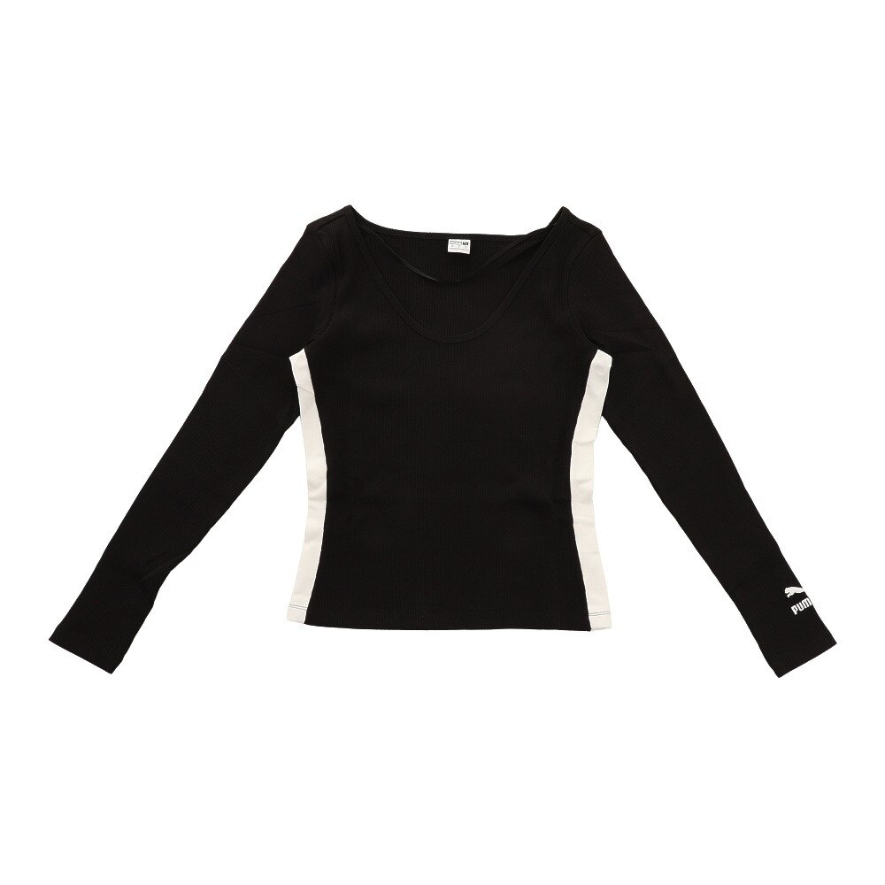  CLASSICS 長袖 リブトップ 599592 01 BLK
