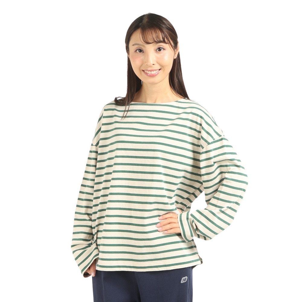 ニューバランス（new balance）（レディース）長袖Tシャツ レディース 900 ストライプ AWT25071TWF
