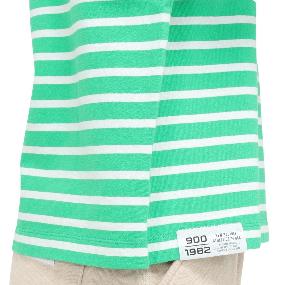 ニューバランス（new balance）（レディース）長袖Tシャツ レディース 900 ボートネックストライプ AWT35026GN
