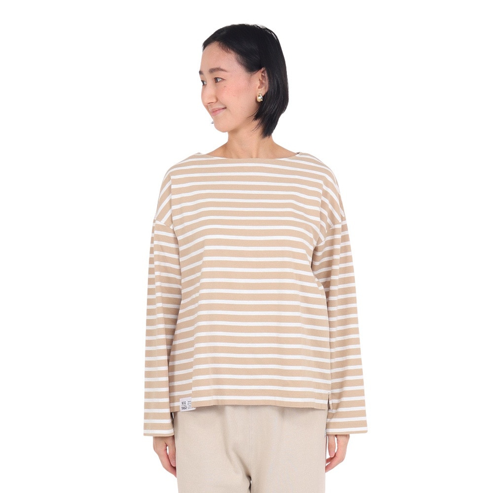 ニューバランス（new balance）（レディース）長袖Tシャツ レディース 900 ボートネックストライプ AWT35026INC