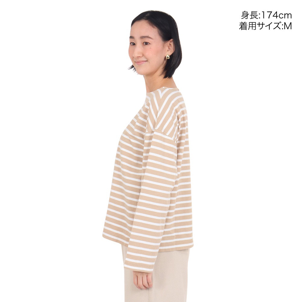 ニューバランス（new balance）（レディース）長袖Tシャツ レディース 900 ボートネックストライプ AWT35026INC