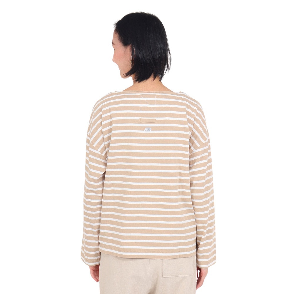 ニューバランス（new balance）（レディース）長袖Tシャツ レディース 900 ボートネックストライプ AWT35026INC