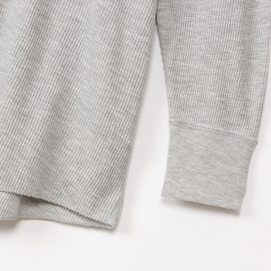 ヘインズ（Hanes）（レディース）長袖Tシャツ レディース ワッフル サーマルヘンリ―ネック HW4-W503 060