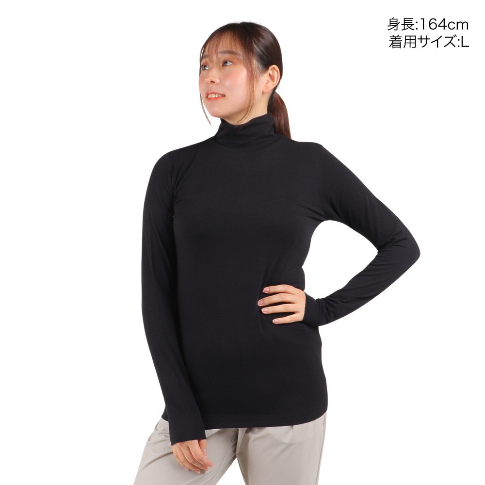 ヘインズ（Hanes）（レディース）長袖Tシャツ レディース ソフトフィット タートルネック  HW4-Y501 090