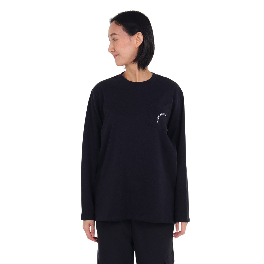 アンダーアーマー（UNDER ARMOUR）（レディース）ヘビーウェイト オーバーサイズ ロングスリーブTシャツ 1384719 001