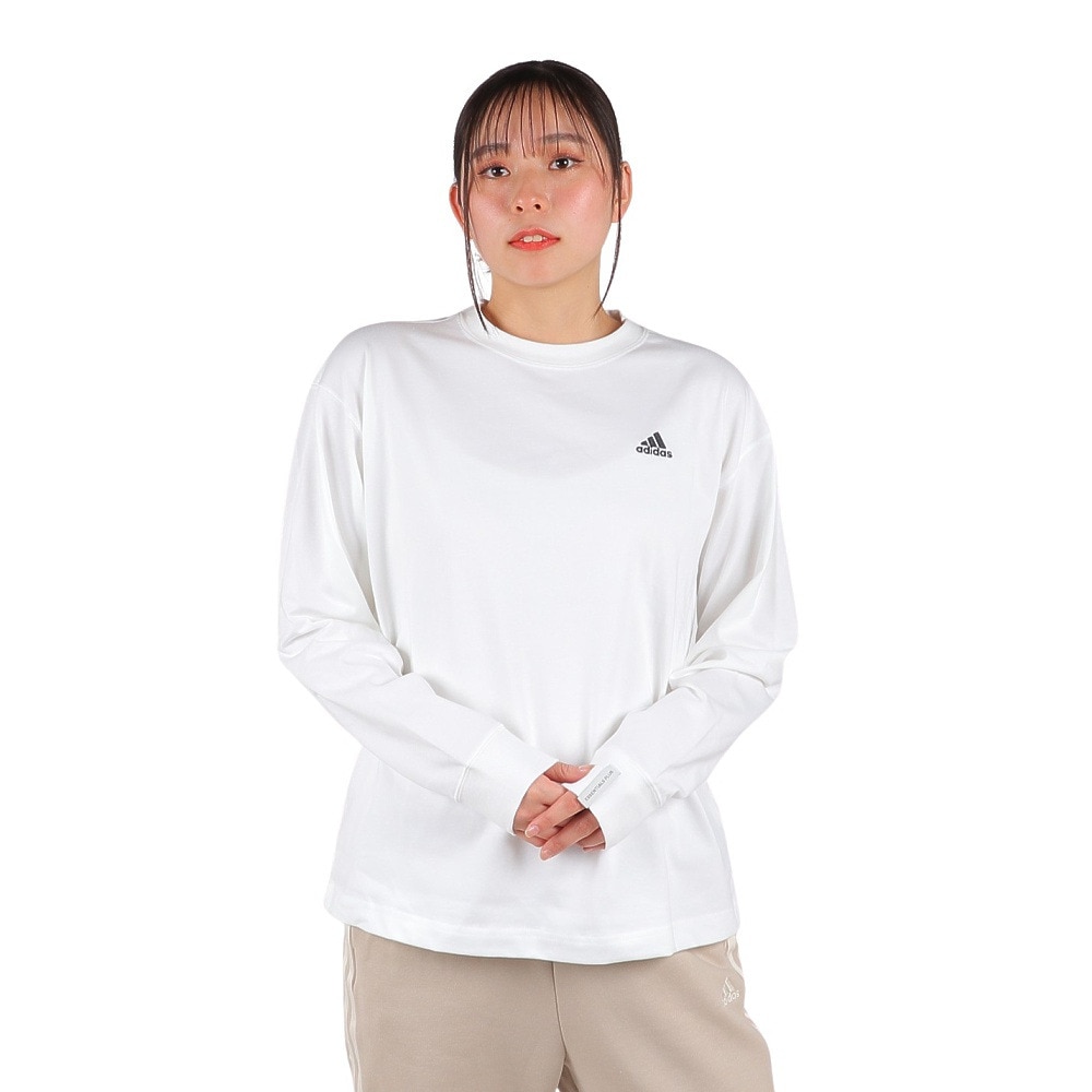 アディダス（adidas）（レディース）エッセンシャルズ プラス スモールロゴ 長袖Tシャツ KVF86-JF1423