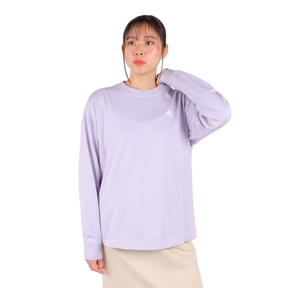 アディダス（adidas）（レディース）エッセンシャルズ プラス スモールロゴ 長袖Tシャツ KVF86-JF1426