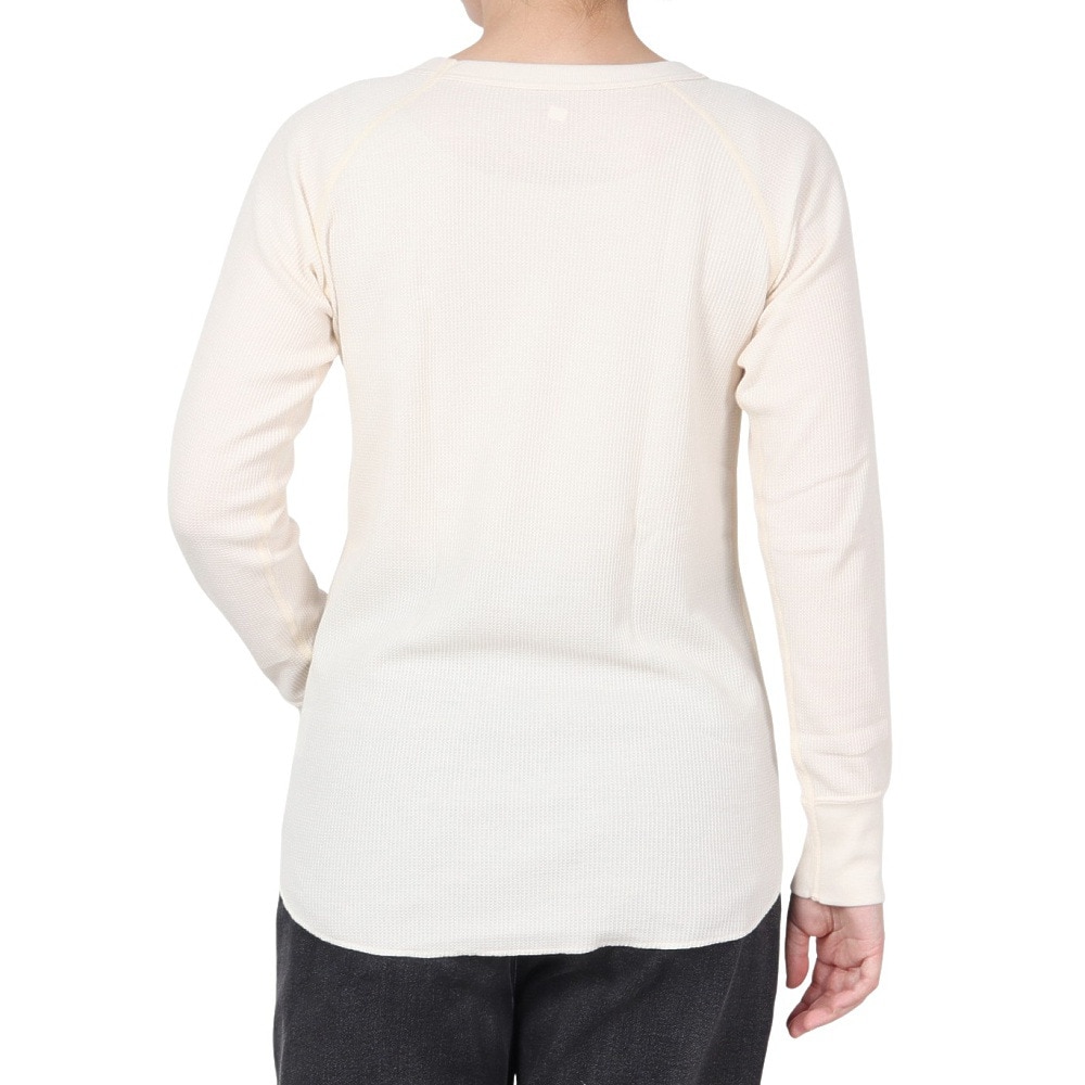 ヘインズ（Hanes）（レディース）ワッフルクルーネック 長袖 Tシャツ HW4-A501 020