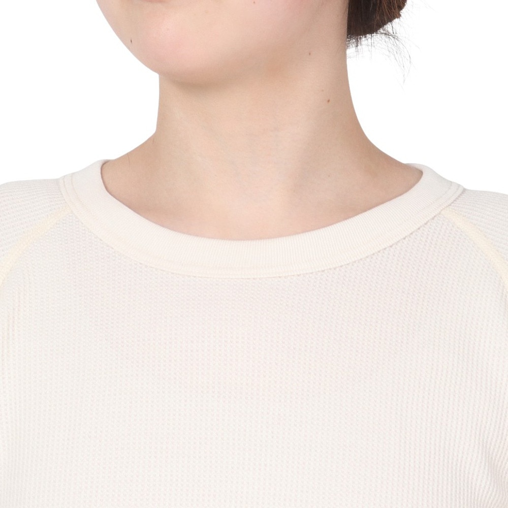 ヘインズ（Hanes）（レディース）ワッフルクルーネック 長袖 Tシャツ HW4-A501 020