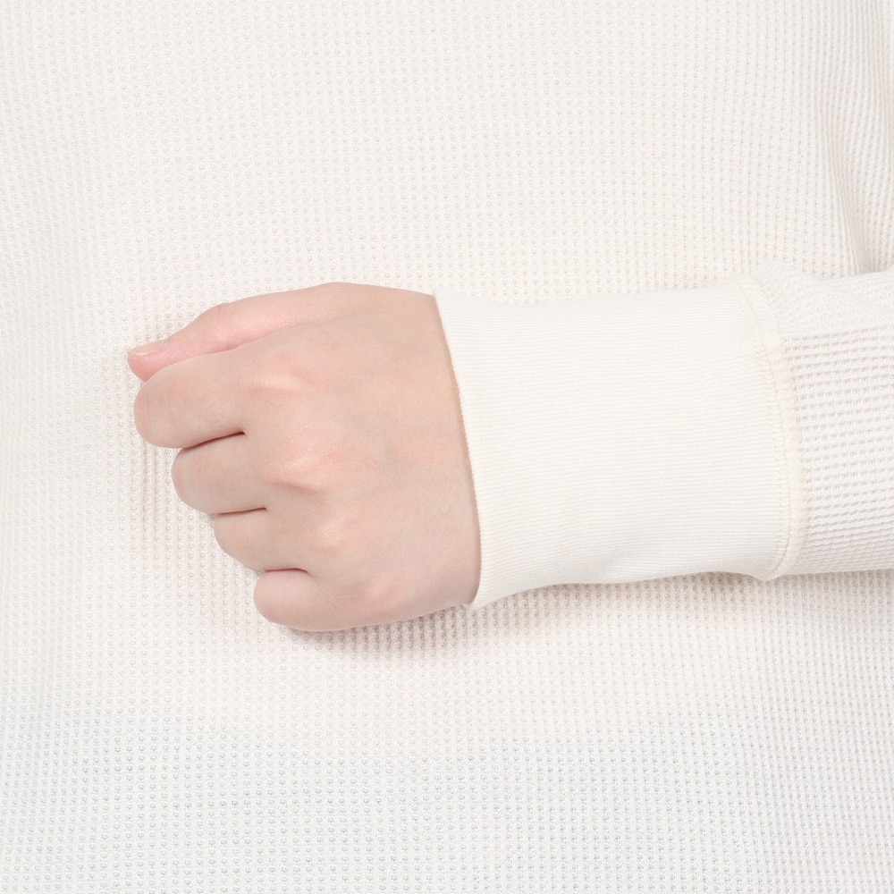 ヘインズ（Hanes）（レディース）ワッフルクルーネック 長袖 Tシャツ HW4-A501 020