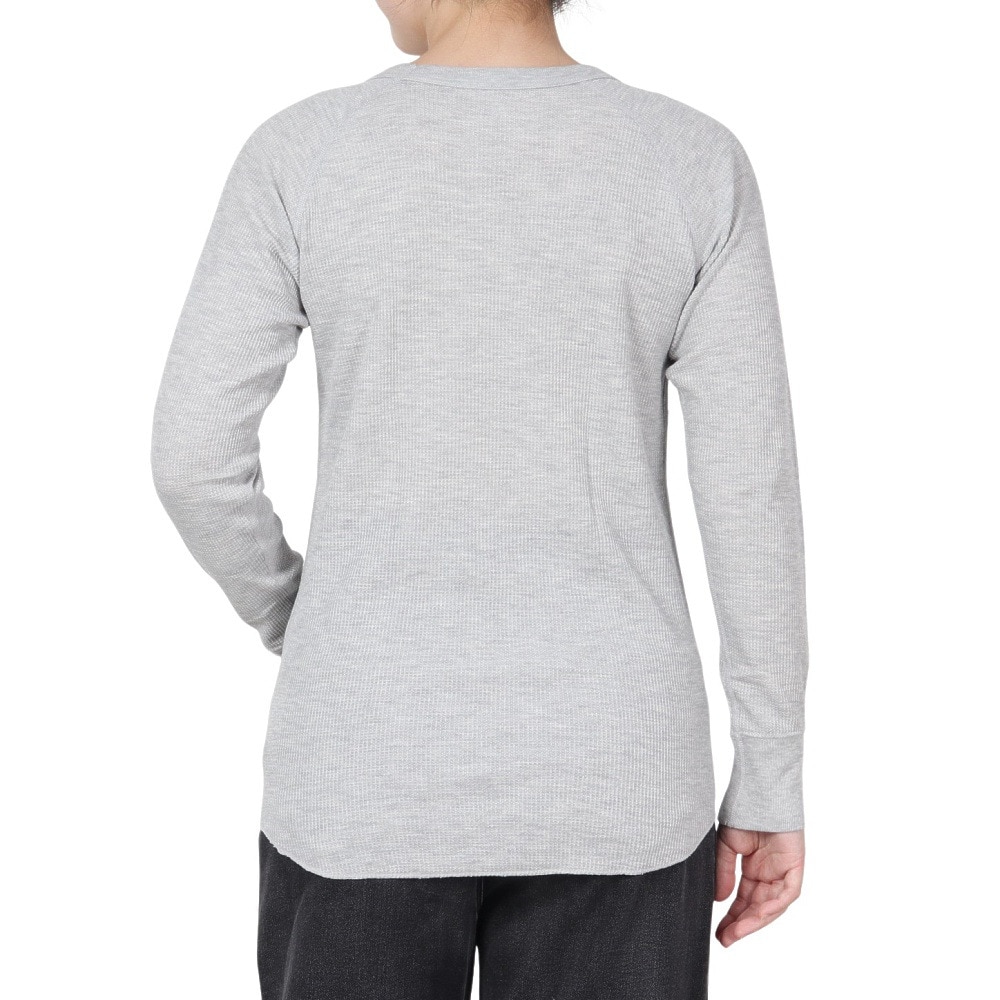 ヘインズ（Hanes）（レディース）ワッフルクルーネック 長袖 Tシャツ HW4-A501 060