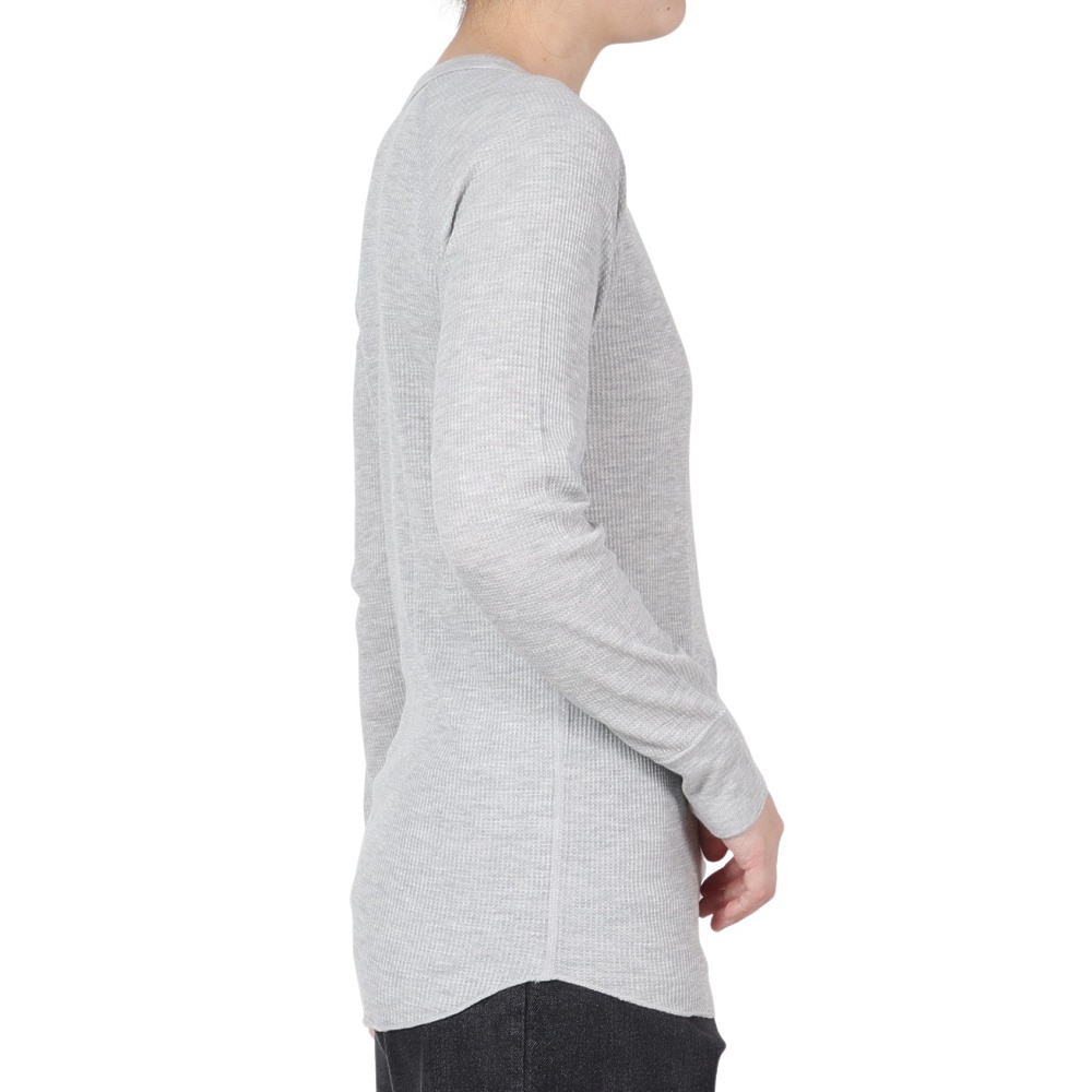 ヘインズ（Hanes）（レディース）ワッフルクルーネック 長袖 Tシャツ HW4-A501 060