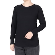 (レディース)ワッフルクルーネック 長袖 Tシャツ HW4-A501 090