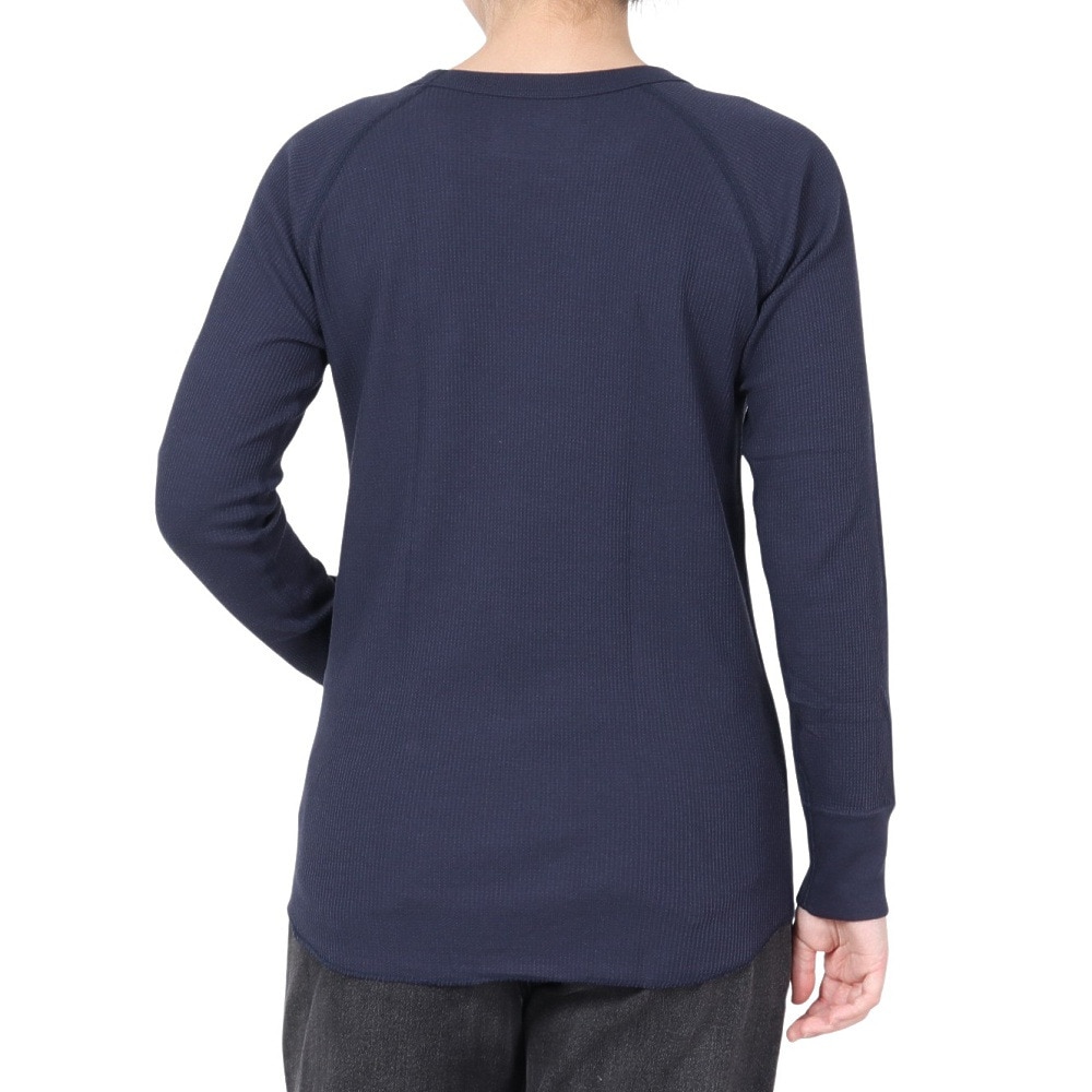 ヘインズ（Hanes）（レディース）ワッフルクルーネック 長袖 Tシャツ HW4-A501 386