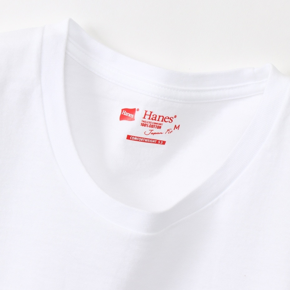 ヘインズ（Hanes）（レディース）ジャパンフィット クルーネック 長袖 Tシャツ 2枚組 HW5430 010