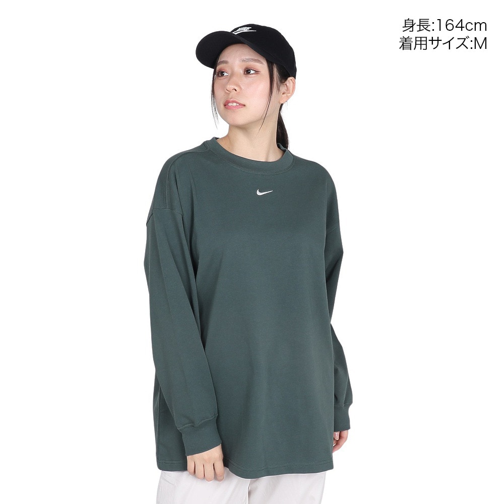 ナイキ（NIKE）（レディース）スポーツウェア エッセンシャル オーバーサイズド ロングスリーブ Tシャツ HF5321-338