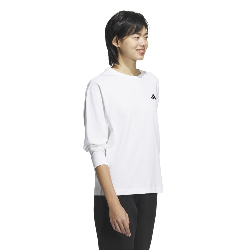 アディダス（adidas）（レディース）エッセンシャルズ プラス スモールロゴ 長袖Tシャツ JUP49-JW4517