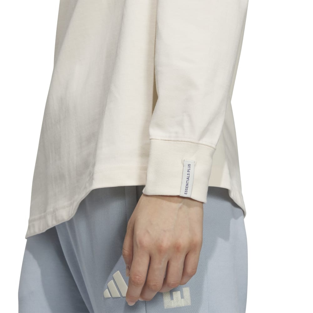 アディダス（adidas）（レディース）エッセンシャルズ プラス スモールロゴ 長袖Tシャツ JUP49-JW4518