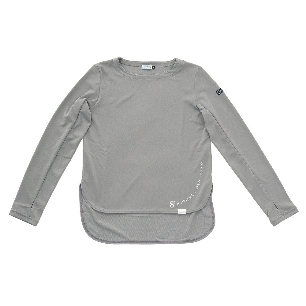  洗える抗ウィルス素材 ナノガード 吸汗速乾 UV 長袖Tシャツ HU21STP864115GRY