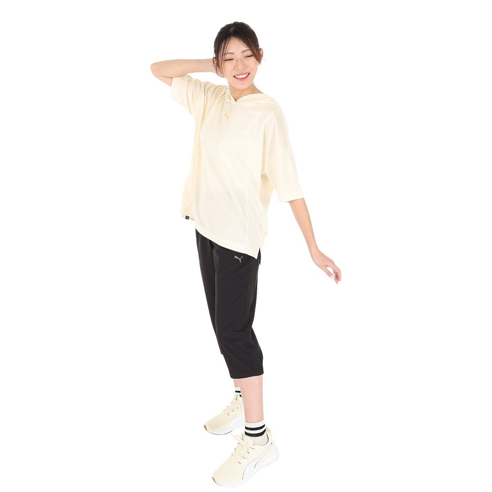 プーマ（PUMA）（レディース）半袖Tシャツ レディース ウィメンズ PTC スウェット フーディー 674940 65 KNR