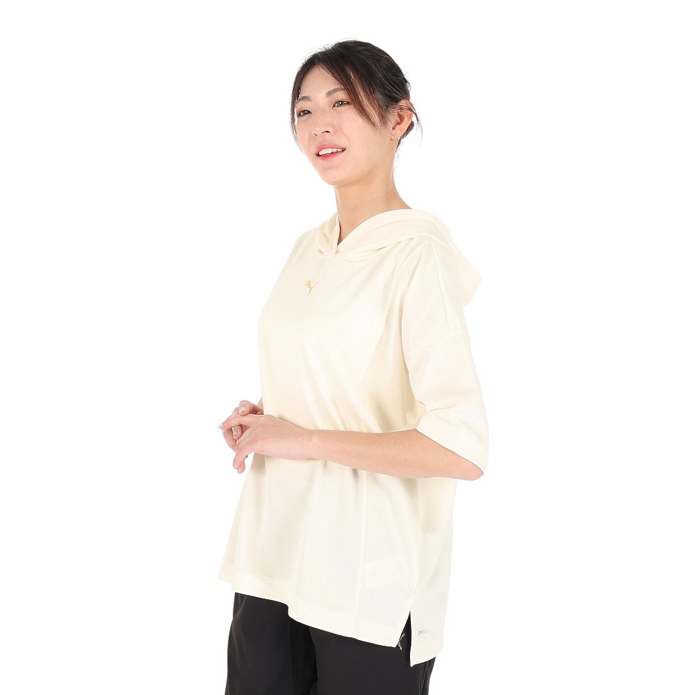 プーマ（PUMA）（レディース）半袖Tシャツ レディース ウィメンズ PTC スウェット フーディー 674940 65 KNR
