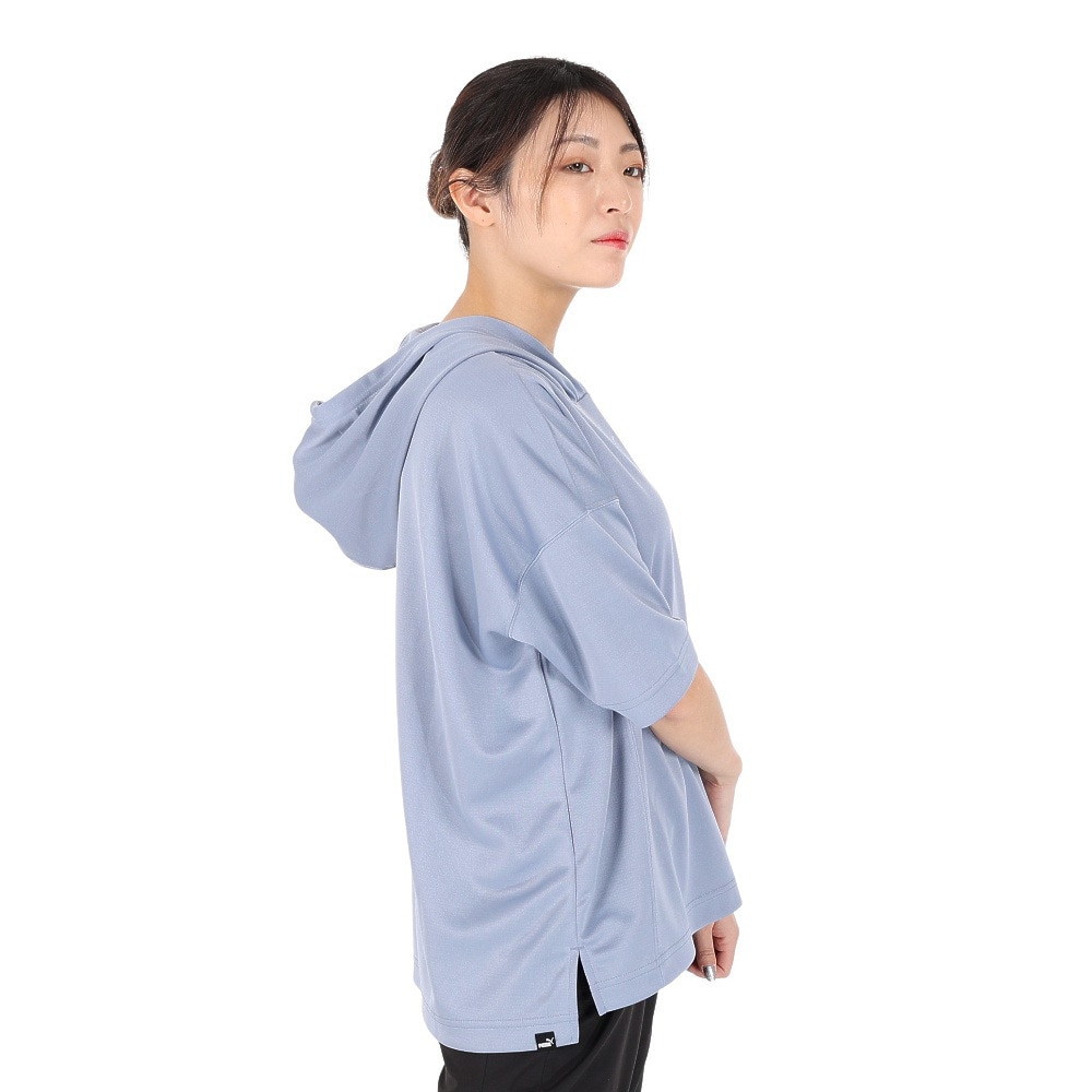 プーマ（PUMA）（レディース）半袖Tシャツ ウィメンズ PTC スウェット フーディー 674940 18 BGRY