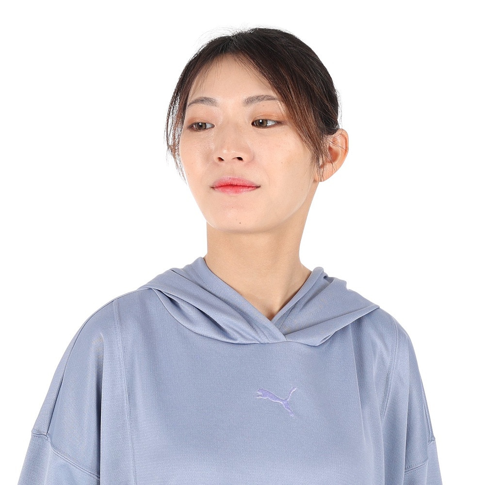 プーマ（PUMA）（レディース）半袖Tシャツ ウィメンズ PTC スウェット フーディー 674940 18 BGRY
