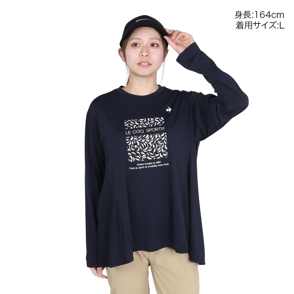 ルコックスポルティフ（lecoqsportif）（レディース）サンスクリーン 長袖Tシャツ LT5SLT01L NV00