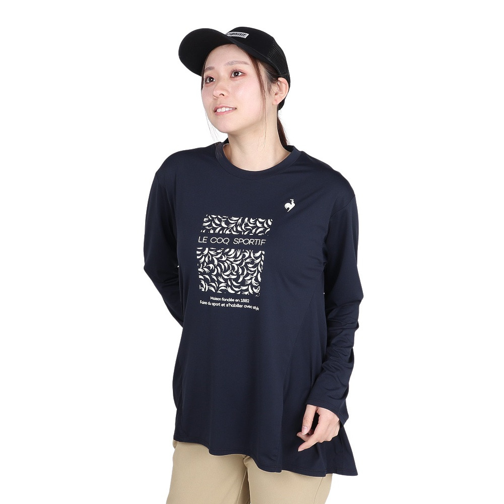 ルコックスポルティフ（lecoqsportif）（レディース）サンスクリーン 長袖Tシャツ LT5SLT01L NV00