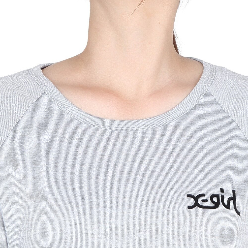 エックスガール（X-gir）（レディース）ATHLETIC 長袖Tシャツ 2 158246013008-ASH