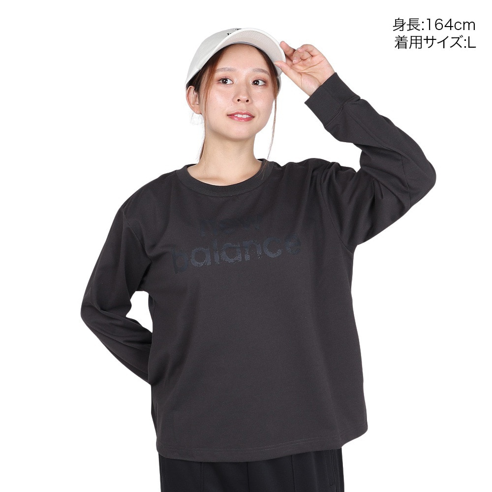 ニューバランス（new balance）（レディース）リラックス長袖Tシャツ AWT53171BLK