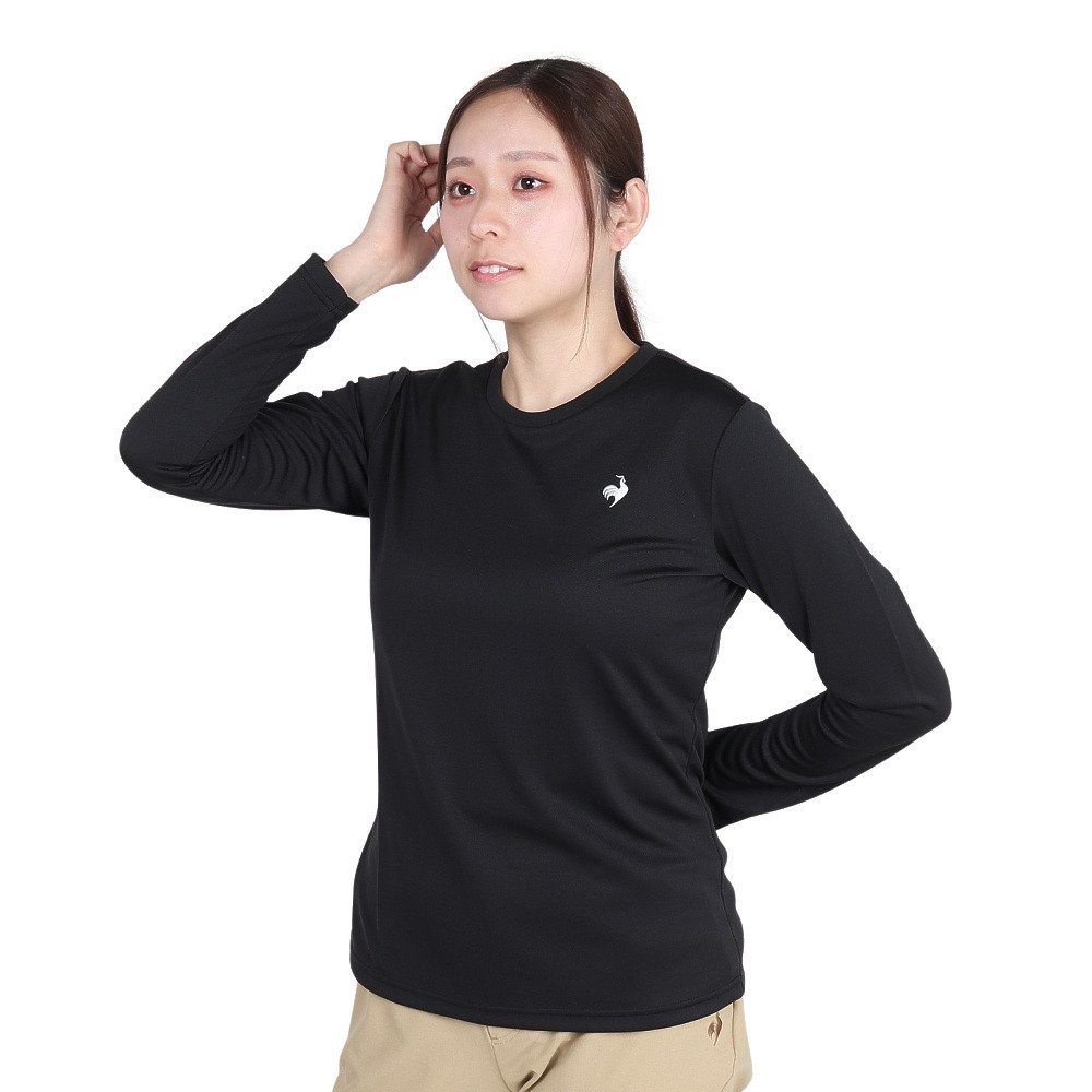 【新品未使用】LUVERO ブラック 長袖シャツ L ルコックスポルティフ（lecoqsportif）（レディース）エコペット 長袖