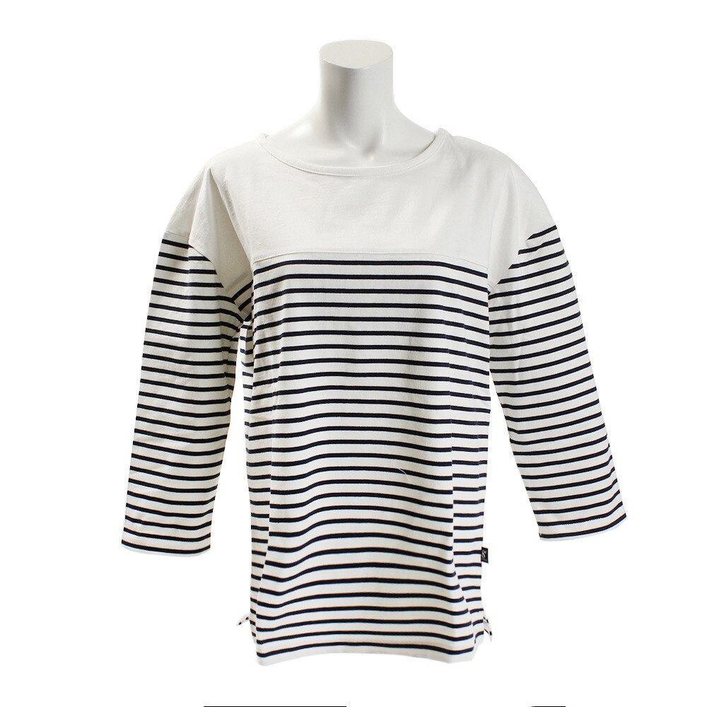  Tシャツ レディース BOAT ネック 7分袖 BORDER HU18SCD864509WHT オンライン価格