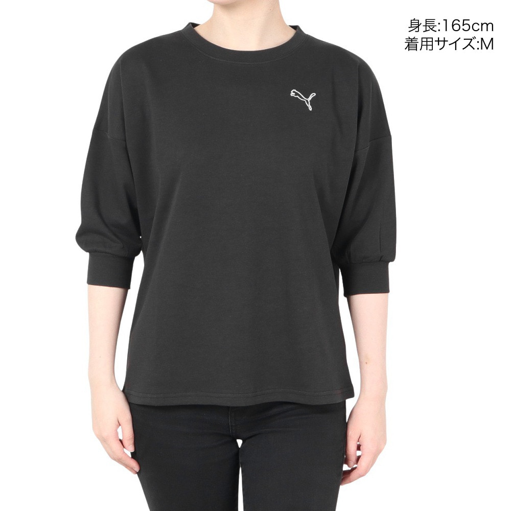 プーマ（PUMA）（レディース）MOTION MX 3/4 Tシャツ 680717 01 BLK