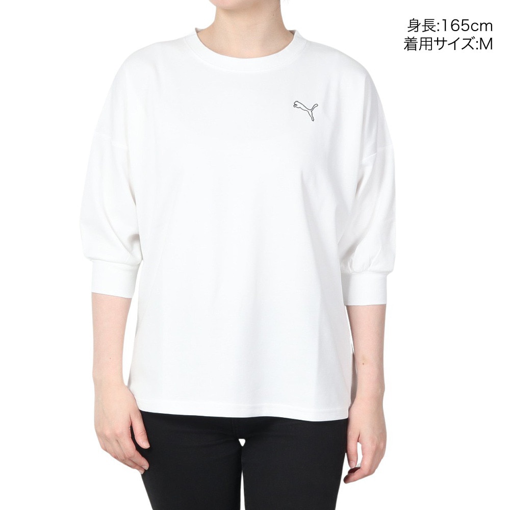 プーマ（PUMA）（レディース）PUMA MOTION MX 3/4 Tシャツ 680717 02 WHT