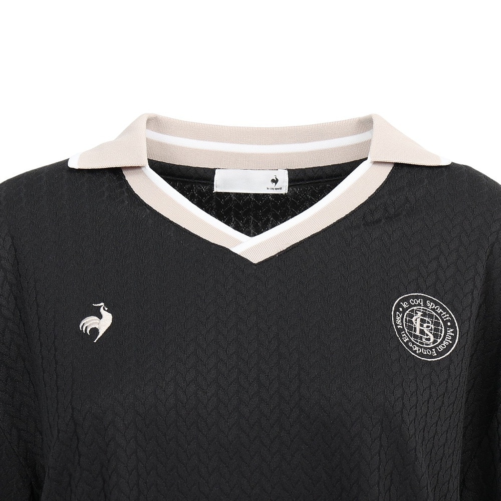 ルコックスポルティフ（lecoqsportif）（レディース）ジャガード長袖Tシャツ LU5FLS00L BK00
