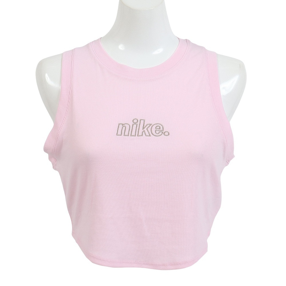 ナイキ（NIKE）（レディース）NSW リブ クロップ タンク トップ チル ニット HJ6863-663