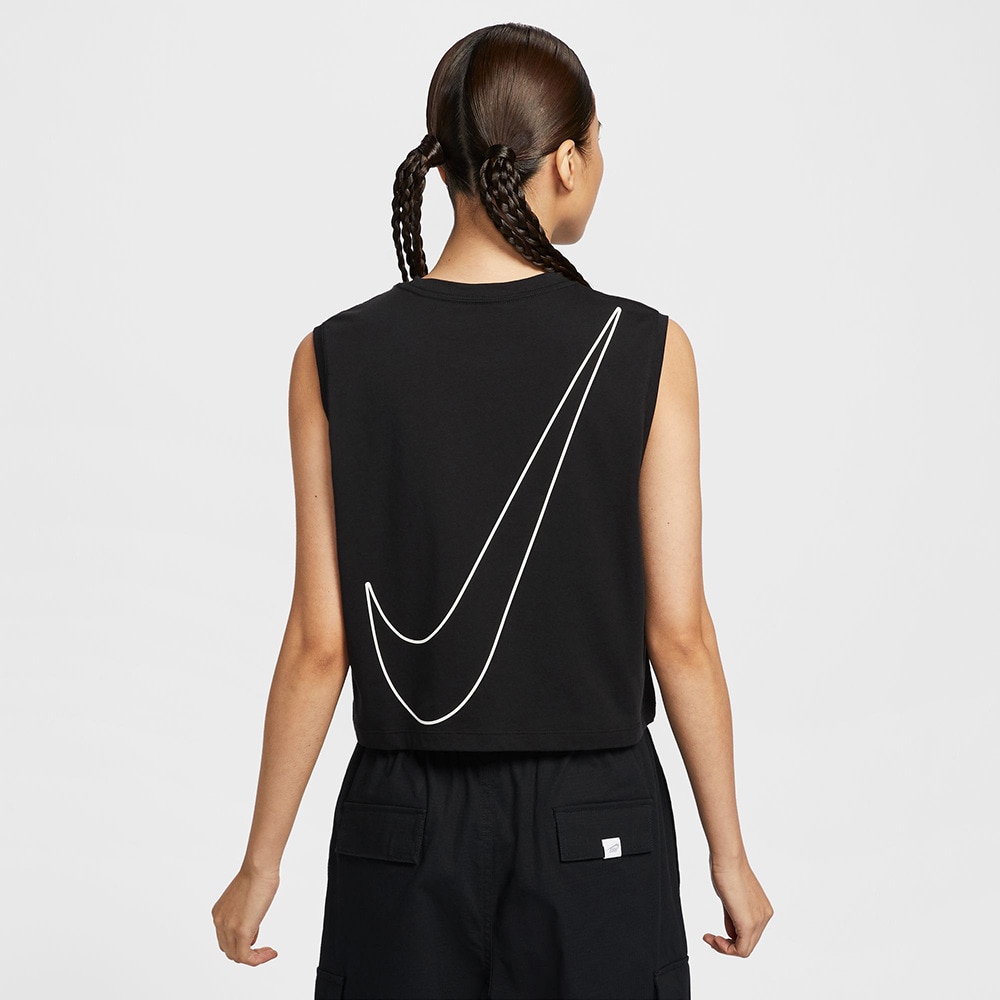ナイキ（NIKE）（レディース）スポーツウェア クラブ スリーブレス クロップド Tシャツ HF9532-010
