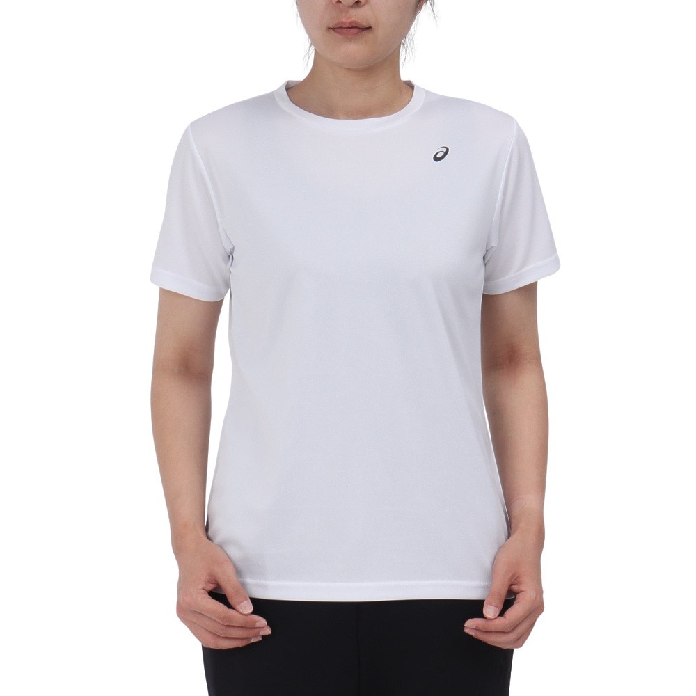 アシックス（ASICS）（レディース）ドライワンポイント半袖シャツ 2032C786.100