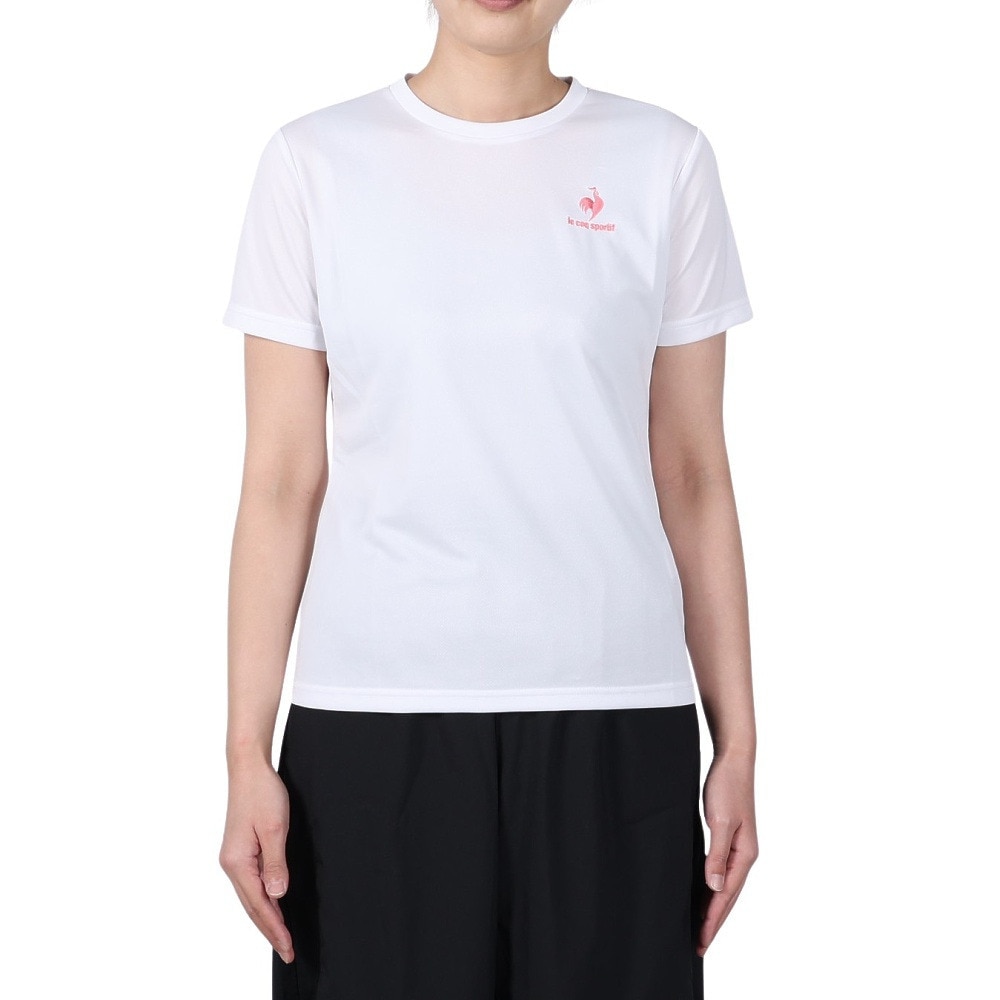ルコックスポルティフ（lecoqsportif）（レディース）エコペット ショートスリーブシャツ QMWTJA30Z WHT