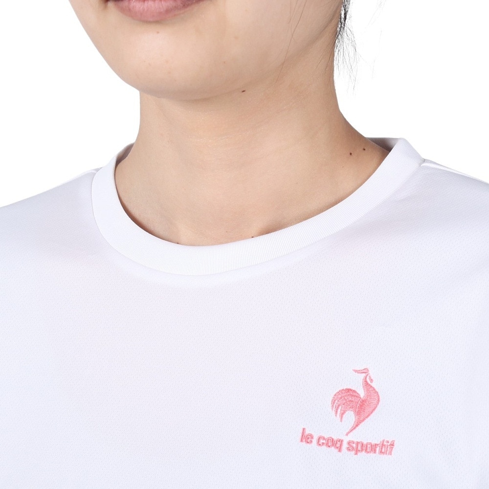 ルコックスポルティフ（lecoqsportif）（レディース）エコペット ショートスリーブシャツ QMWTJA30Z WHT