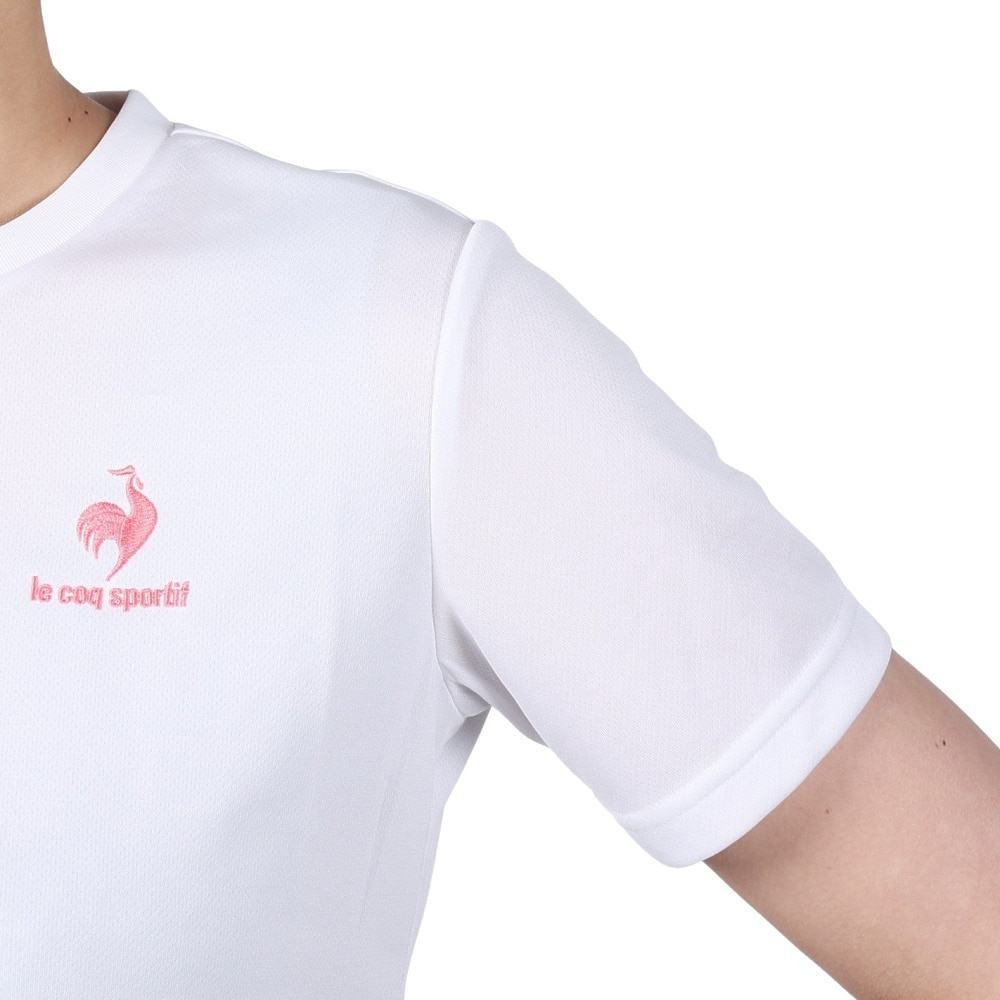 ルコックスポルティフ（lecoqsportif）（レディース）エコペット ショートスリーブシャツ QMWTJA30Z WHT